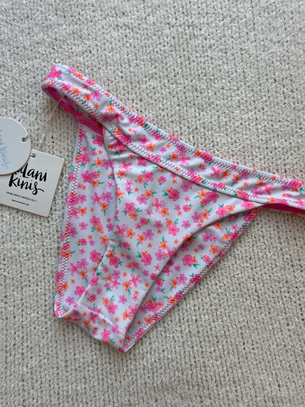 Kulani Kinis ‘Flamingo Flora’ Print Bikini Bottoms 🩷🧡🌸 Size XS